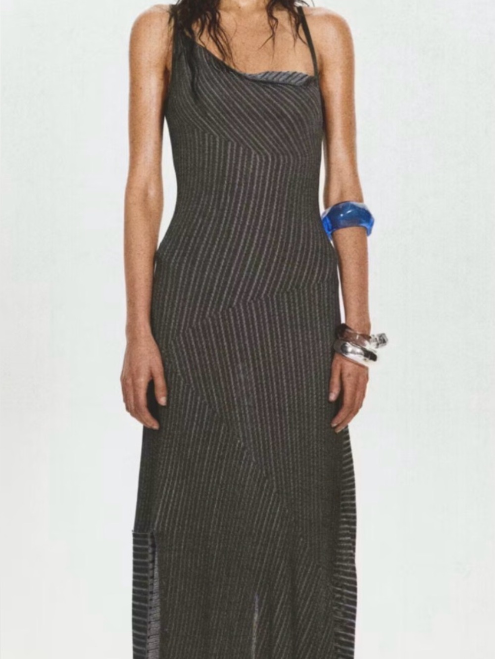 NWT Eckhaus Latta x Mango asymmetrical knit dress